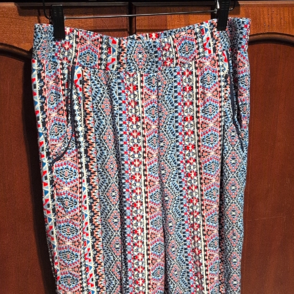 Patterned Geometric Pattern Women's Pants - image 2